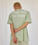 보이즈윌비보이즈(BOYS WILL BE BOYS) COSY BIG LOGO T-SHIRTS SOFT GREEN