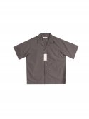 보이센트럴(BOY CENTRAL) poplin open collar shirt charcoal