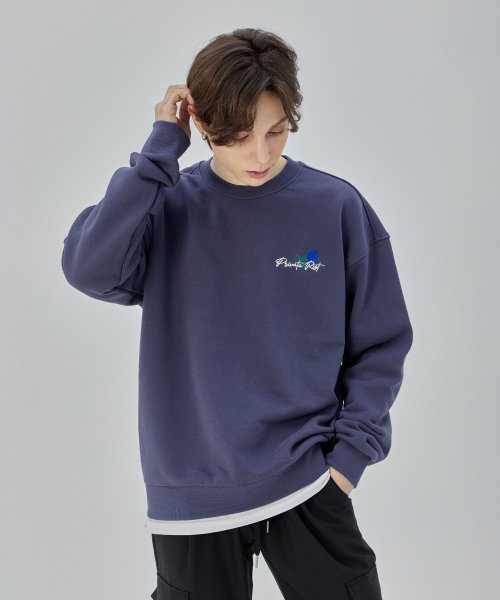 Romantic Blue Sweatshirt Bluegray