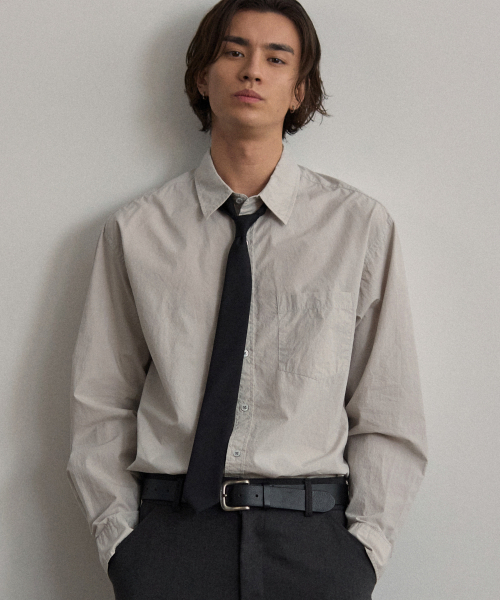 애습(asp) 스테디 셔츠 - 라이트 그레이