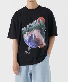 쿼카 하프 티셔츠 (BLACK)
