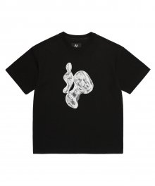 LIQUID PRINT T-SHIRT BLACK