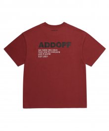 BLUE PRINT T-SHIRT RED