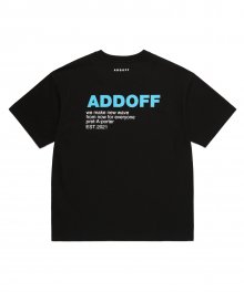 BLUE PRINT T-SHIRT BLACK