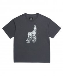 DULL PRINTING T-SHIRT CHARCOAL