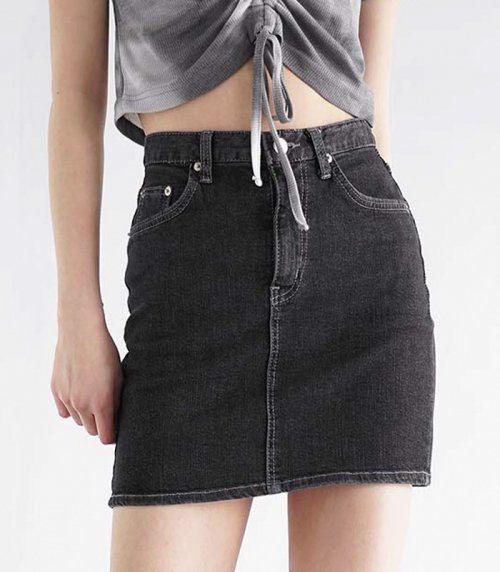 Black denim skirt outlet pacsun