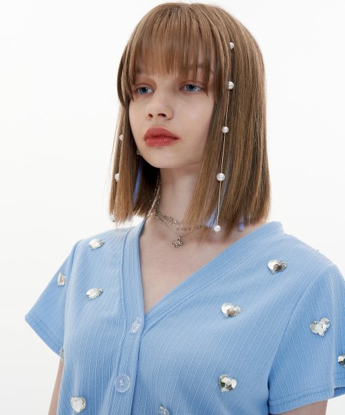 Кардиган с сердечками [Sky Blue]