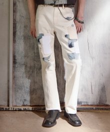 CREAMY WHITE OASIS DENIM PANTS