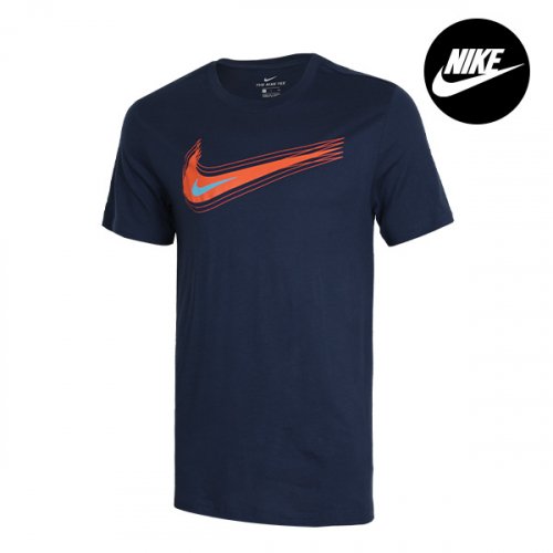 나이키(NIKE) 스우시 12MONTH 로고 반팔티셔츠 네이비 DB6470-410 - 35,900 | 무신사 스토어