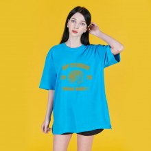 오버핏 드링크 썸 반팔 티셔츠_블루