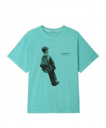 PIGMENTED CHILD PRINT TEE mint