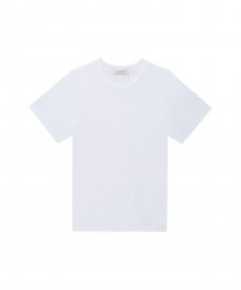 21SS 베이직 자수 로고 티셔츠 - 화이트