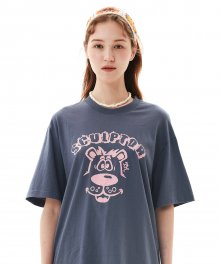 Night Glow Teddy Boxy Tee Midnight Blue