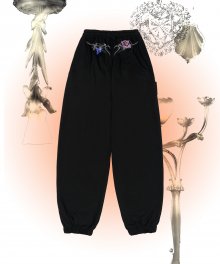 Tribal Printed Jogger Pants Black