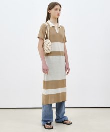 R NEEDLEWORK KNIT DRESS_BEIGE