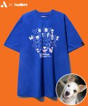 헬븐(HELLVN) [H/Vx동물자유연대] NOT FIGHT T-shirt (DHTTHV-A23) - BLUE