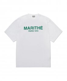 MARITHE REGULAR MARITHE TEE white/green
