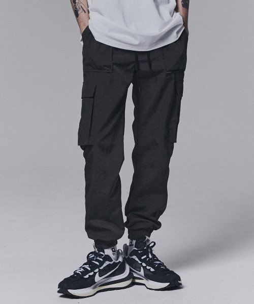 MUSINSA  CLACO 3M side line wide balloon sweatpants (black)