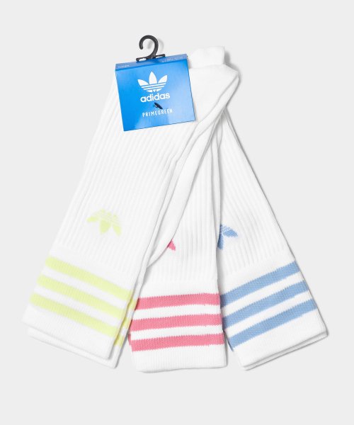 아디다스(ADIDAS) 솔리드 크루 삭스 3P - 옐로우:핑크:블루 / H32329 - 15,200 | 무신사 스토어