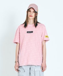 모노그램 컴포트핏 반팔 티셔츠(핑크)