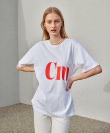 WHITE CM3 TSHIRT (화이트 CM3 로고 티셔츠)