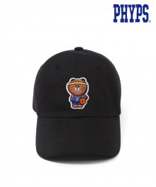 P.E.DEPT® EMBROIDERY BROWN BALL CAP BLACK