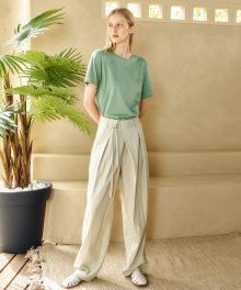 LIGHT BEIGE HAPER DOUBLE STRING PANTS (라이트 베이지 하퍼 더블 스트링 팬츠)