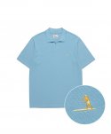 엠니(M.Nii) M.Nii x LAB12 OVER FIT PK T-Shirts / Sky