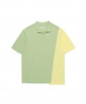 엠니(M.Nii) M.Nii x LAB12 Coloring OVER FIT PK T-Shirts / Mint+Yellow