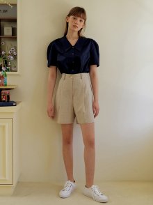 3.47 LINEN SHORTS_BEIGE