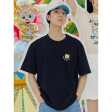 [자연농원 COLLABO] UNISEX 네이비 자수 포인트 루즈핏 티셔츠 (161642LXDR)