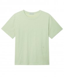 [WOMEN] 코튼 슬럽 티셔츠 라이트그린