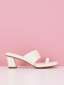 Stitch Sandal Heel (Ivory)