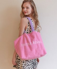 ENTRE REVES PINK SHOULDER TOTE BAG