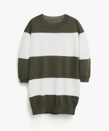 스카시 스트라이프 비치 니트_Khaki Stripe