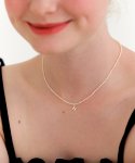 딥브로우(DEEPBROW) petit initial pearl necklace (Silver 925)