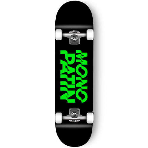 flag logo skateboard - neon green
