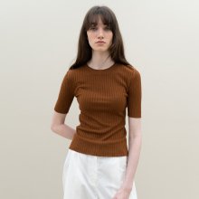 golgi short-sleeve knit (brown)