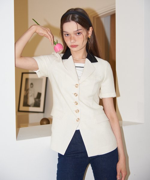 살롱 드 욘(SALON DE YOHN) Classic Linen Jacket_ Ivory - 사이즈 & 후기 | 무신사