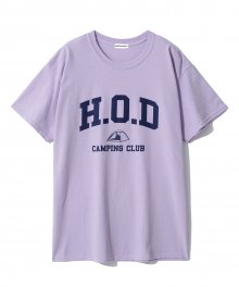 HOD 캠핑클럽 티셔츠 (페일 퍼플)