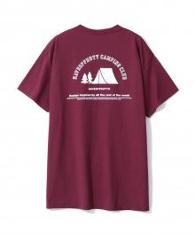 포레스트 캠핑 티셔츠 (버건디)