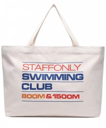 SWIMMING CLUB CANVAS BAG (ECRU)