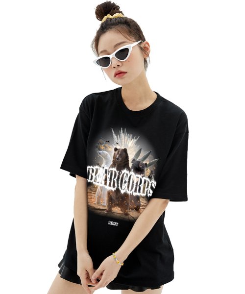 모데스티(MODESTY) Bear Corps T-Shirts Black - 사이즈 & 후기 | 무신사