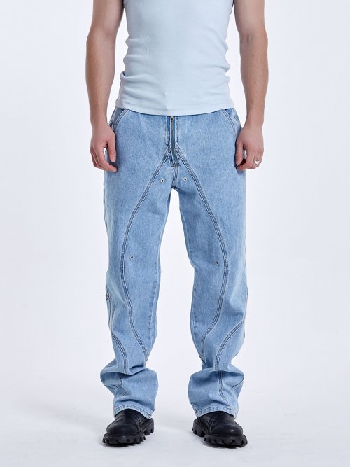 MUSINSA | 51PERCENT Tunnel Lining trouser ( Denim) - Light Blue