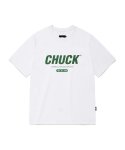 척(CHUCK) [에센셜] 척 시그니처 로고 티셔츠 (화이트&그린)