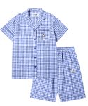 에스릿 스튜디오(SLIT STUDIO) check flannel pajama 반팔 파자마 블루