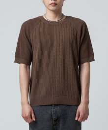 REVERSE LABEL KNIT (BROWN)