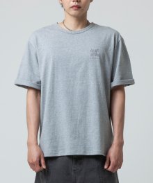 LOGO HALF TEE (GRAY)