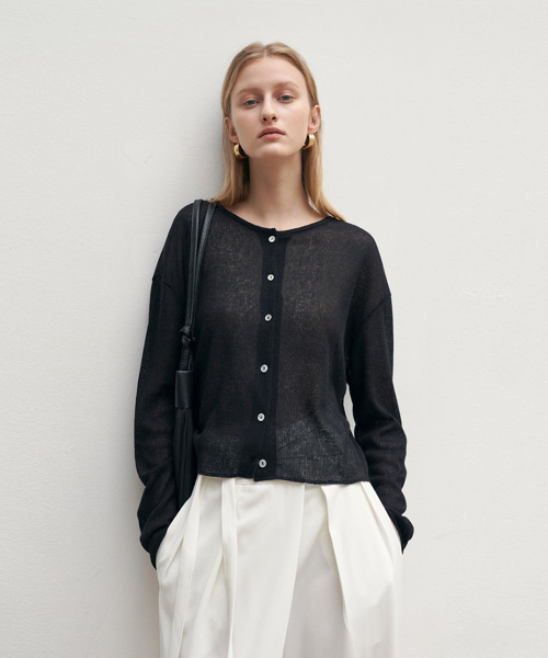 Летний вязаный кардиган (Black)