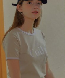 Round Neck Logo T-shirt_beige